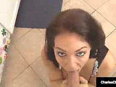 Pijpbeurt, Sperma shot, Handbeurt, Keuken, Ondergoed, Vrijster, Moeder die ik wil neuken, Kousen