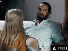 Lieveling, Grote mammen, Blond, Bedriegen, Hardcore, Man, Klein, Vrouw