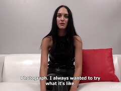 Audition, Sucer une bite, Brunette brune, Tir de sperme, Queue, Hd, Pov, Chatte