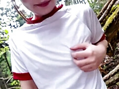 Young Teen Fucks Older Man in Risky Outdoor Sex at Mountain Lodge