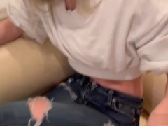 Asian Angel Blonde Teen Gives Blowjob and Handjob in HD JAV Video