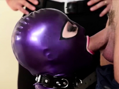 Blasen, Hundestellung, Fetisch, Hd, Latex, Hintern versohlen, Flotter dreier