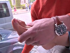 Blonde, Hard, Massage, Public