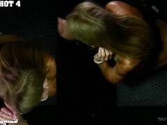 Tussi, Grosse titten, Braunhaarige, Kehlenfick, Handjob, Reif, Milf, Titten