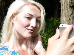 Nana, Blonde, Masturbation, De plein air, Actrice du porno, Rasée, Solo