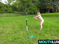 Bridgette Ryder gets down and dirty with a fencer in a game of fence