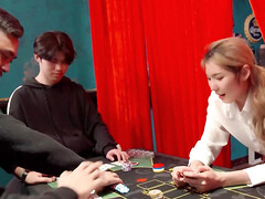 ブロンド, フェラチオ, ゲーム, オマンコ, ストッキング, オッパイの, おもちゃ, ユニフォーム