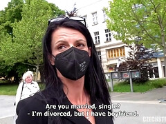 Anal, Culo grande, Checa, Consolador, Tetas naturales, Al aire libre, Público, Tetas