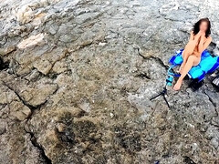 Playa, Atrapados, Polla, Despelote, Pajear, Masturbación, Pov, Público