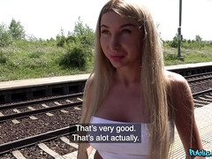 Train Station Public Sex with Public Agent