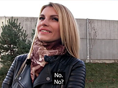 Rubia, Mamada, Pajear, Cuero, Al aire libre, Perforación, Pov