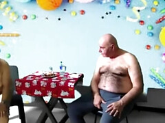 デカパイ, 茶髪の, カップル, カワイイ, ラティーナ, 熟年, パーティ, オッパイの