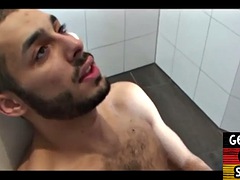 Leie, In den arsch, Schwul, Deutsch, Behaart, Piercing, Dusche, Tätowierung