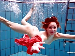 Kont, Bruinharig, Vrouw, Hd, Biljart, Tiener, Strak, Onderwater