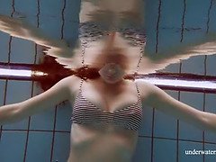 Erotic bare swimming with a meaty melons beauty - big tits xxx