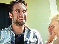 Schönheit, Blondine, Blasen, Lecken, Muschi, Ablutschen, Jungendliche (18+), Titten