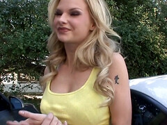 Grosser schwanz, Grosse titten, Blondine, Blasen, Spermaladung, Hardcore, Milf, Pov