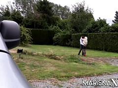 Tetas grandes, Rubia, Mamada, Tacones, Lencería, Realidad, Medias largas, Voyeur