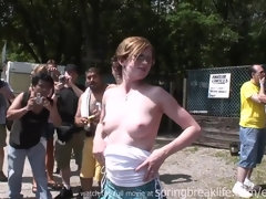 Amateur, Blonde, Collège université, Exhib, Hd, Nue  à poil, De plein air, Adolescente