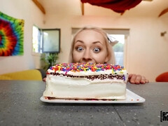 Lieveling, Blond, Kut duiken, Tiener, Trio, Tieten likken