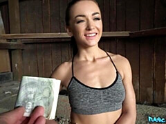 お尻, デカチン, フェラチオ, 茶髪の, バック, 自然山雀, ティーン, オッパイの