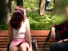 Grosser arsch, Braunhaarige, Flashen, Hd, Höschen, Öffentlich, Rotschopf, Russisch
