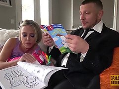 Busty MILF ass hammered and pussy toyed