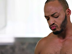 Grosser schwanz, Blasen, Schwarz, Erotisch, Muskel, Krankenschwester, Erotischer film, Uniform