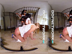 Britisch, Braunhaarige, Schwarz, Zierlich, Realität, Flotter dreier