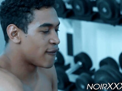 Negro, Mamada, Polla, Gay, Gimnasio, Interracial, Músculo, Anilingus