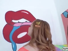 Éjaculation interne, En levrette, Hard, Petite femme, Rousse roux, Rasée, Maigrichonne, Nénés