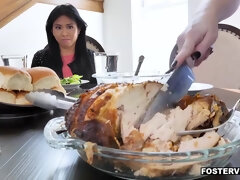 Zwart, Pijpbeurt, Bruinharig, Interraciaal, Natuurlijke tieten, Straf, Roodharige vrouw, Trio