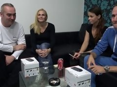 最高, デカ尻, フェラチオ, 茶髪の, バック, 手コキする, 下着, オナニー