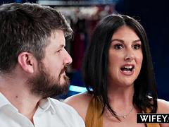 Анальный секс, Минет, Двойное проникновение, Белье, Милф, Развязные, Втроем, Жена