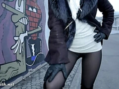 Gros cul, Brunette brune, Fétiche, Hd, Talons, Nylon, Collant, Public