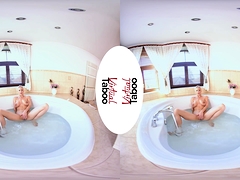 ブロンド, 淫乱熟女, ハメ撮り, シャワー