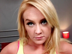 Blonde, Sucer une bite, Fétiche, Lingerie, Actrice du porno, Pov