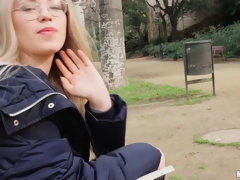 Blonde Nerd Loves Public Fucking