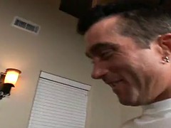 chick gets nailed and jizzed on the buns