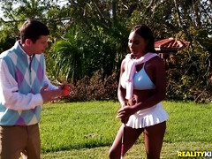 Horny black slut crazy interracial video