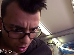 美人, フェラチオ, 茶髪の, エロ熟女, なめる, 淫乱熟女, ストッキング, ヤリマンの