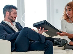 Grote kont, Grote lul, Pijpbeurt, Hondjeshouding, Zwart, Natuurlijke tieten, Tiener, Tieten likken