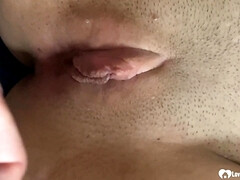 18 ans, Amateur, Brunette brune, En gros plan de très près, Tir de sperme, Chatte, Dénudage, Adolescente