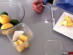 ブロンド, フェラチオ, 巨乳な, オナニー, 熟年, 淫乱熟女, 母, 義母