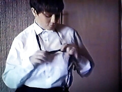 NEVER LET ME DOWN - vintage big tits schoolgirl strip dance