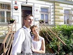 美人, 結婚, チェコ, ヨーロピアン, ハメ撮り, オマンコ, 剃毛, 結婚式