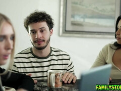 Grosse bite, Gros seins, Blonde, Brunette brune, Gorge profonde, Hard, Hd, Adolescente