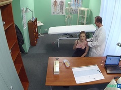 Amateur, Sucer une bite, Médecin, Léchez, Infirmière, Bureau, Chatte, Uniforme