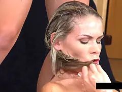 Lesbiana, Lamidas, Masturbación, Coño, Solo, Strapon, Juguetes, Mojado