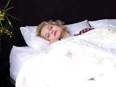 Blondine, Fingern, Masturbation, Milf, Natürlichen titten, Höschen, Rasiert, Titten